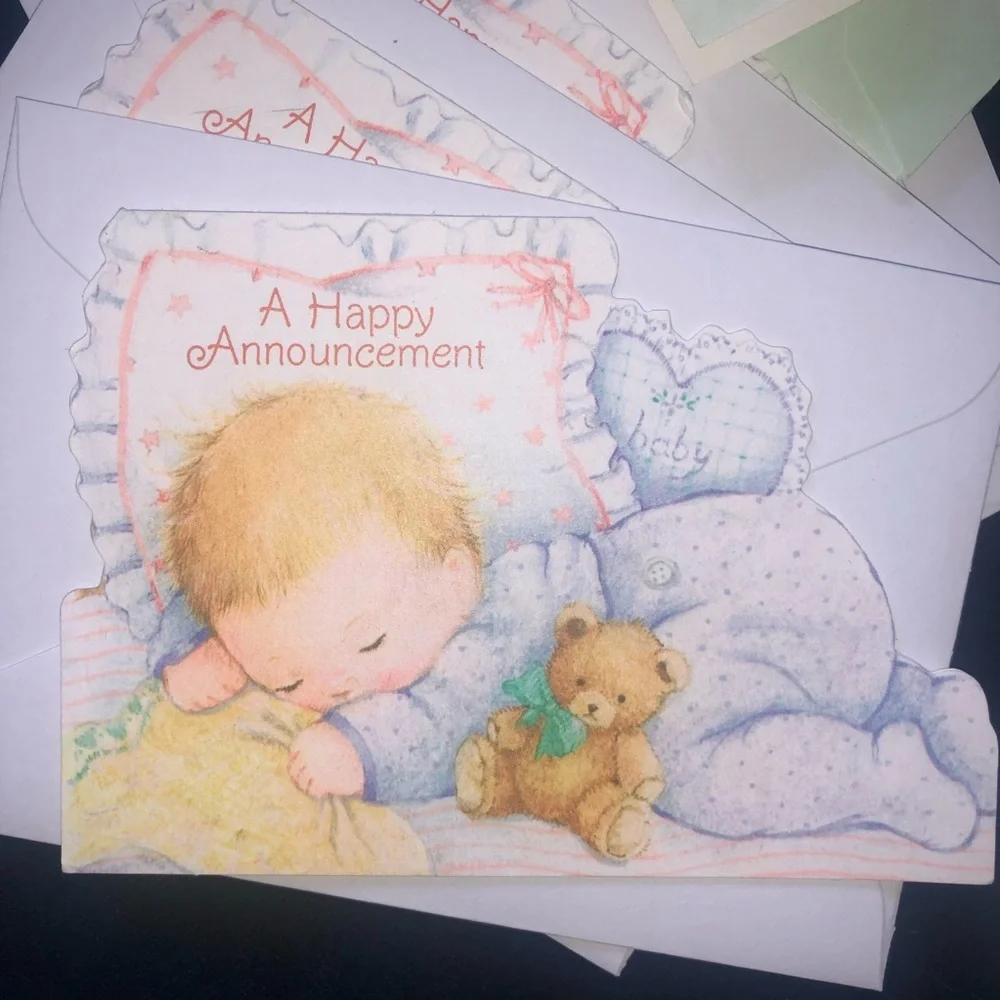 VINTAGE BABY ANNOUNCEMENTS & THANK YOU CARDS